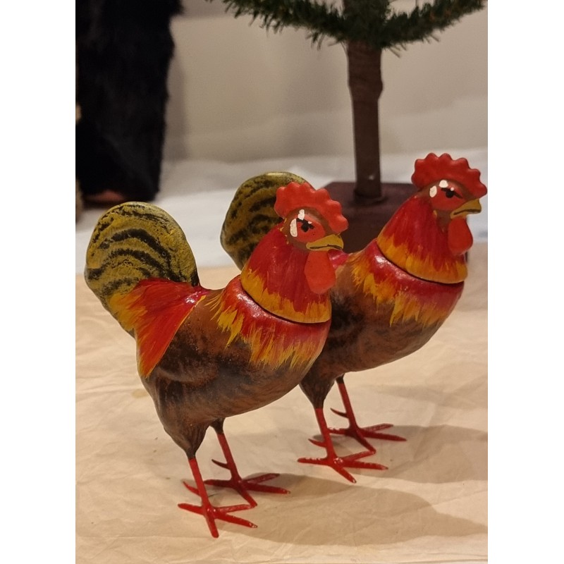 Julehaner, candycontainer, papmachè, h: 15 cm.