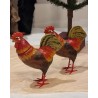Christmas rooster, candycontainer, papier-mache, h: 15 cm.