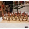 Old Christmas strip, Santas and Christmas girls, h: 13 cm, l: 56 cm.