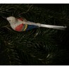 Old glass ornament, bird, hook on the back, l: 16,5 cm.