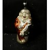 Antique glass ornament, clown, h: 10,5 cm.