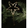 Antique tree top star, glass and paper, h: 24 cm.